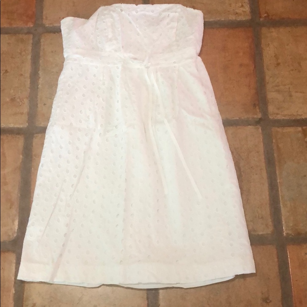 PRICE DROP ALERT! Lilly Pulitzer Betsy Strapless white dress eyelet